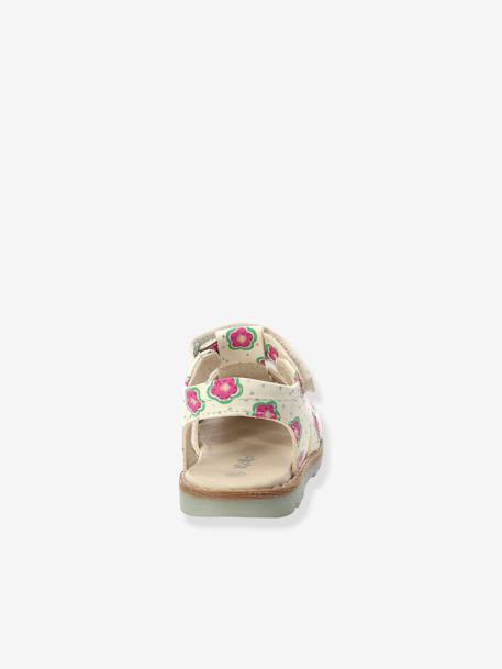 Sandales cuir bébé Nonosti Iconique Nonorally KICKERS® BLANC CASSE FLOWER+JAUNE FLOWER 4 - vertbaudet enfant 