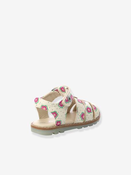 Sandales cuir bébé Nonosti Iconique Nonorally KICKERS® BLANC CASSE FLOWER+JAUNE FLOWER 5 - vertbaudet enfant 