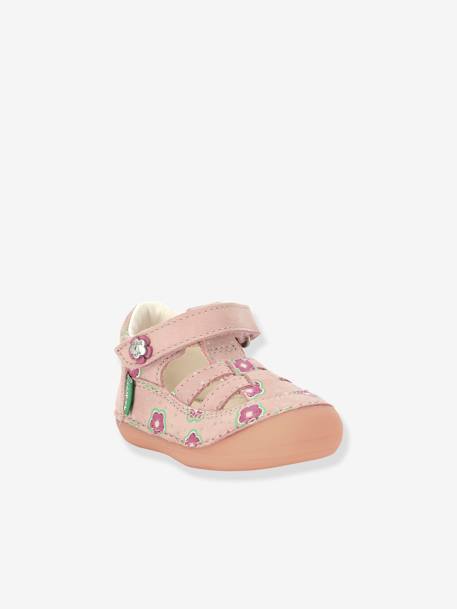 Sandales cuir bébé fille Sushy Originel Softers KICKERS® ROSE CLAIR FLOWER 1 - vertbaudet enfant 