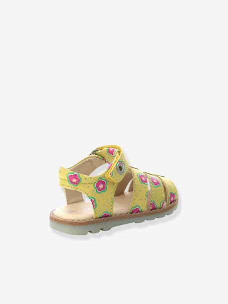 Sandales cuir bébé Nonosti Iconique Nonorally JAUNE FLOWER 5 - vertbaudet enfant 