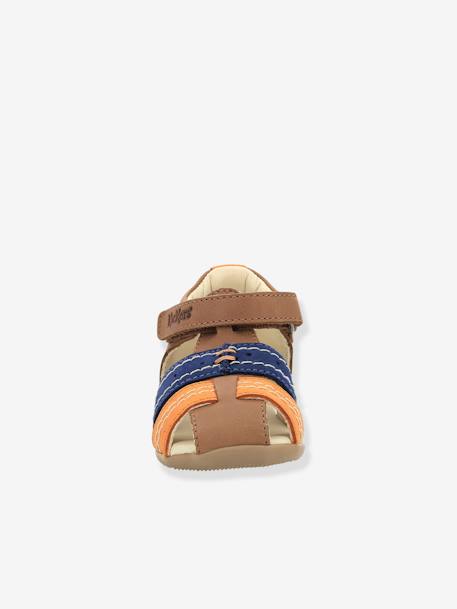 Sandales cuir bébé Bigbazar-2 Iconique Biboo KICKERS® CAMEL ORANGE BLEU 6 - vertbaudet enfant 