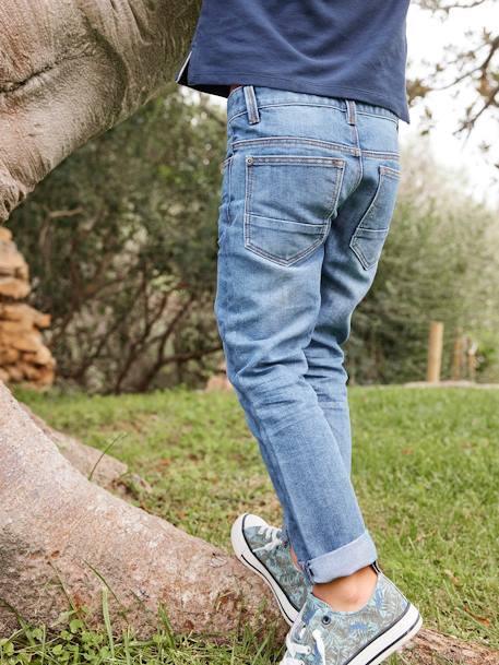 Jean garçon droit indestructible denim brut+denim stone 16 - vertbaudet enfant 