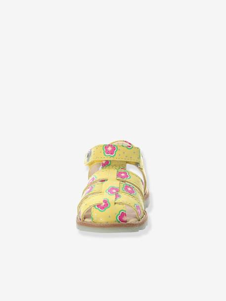 Sandales cuir bébé Nonosti Iconique Nonorally KICKERS® BLANC CASSE FLOWER+JAUNE FLOWER 12 - vertbaudet enfant 