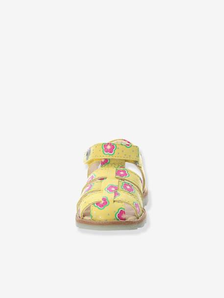 Sandales cuir bébé Nonosti Iconique Nonorally JAUNE FLOWER 6 - vertbaudet enfant 
