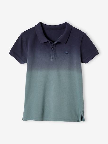 Polo garçon effet dip & dye dark bleu indigo 3 - vertbaudet enfant 