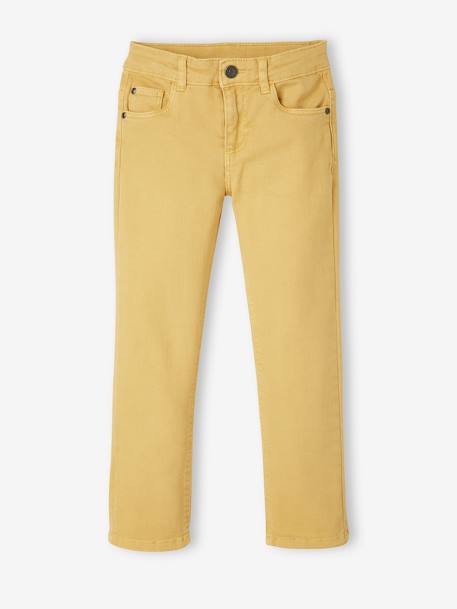 Pantalon droit couleur garçon dark bleu indigo+jaune ambre 5 - vertbaudet enfant 