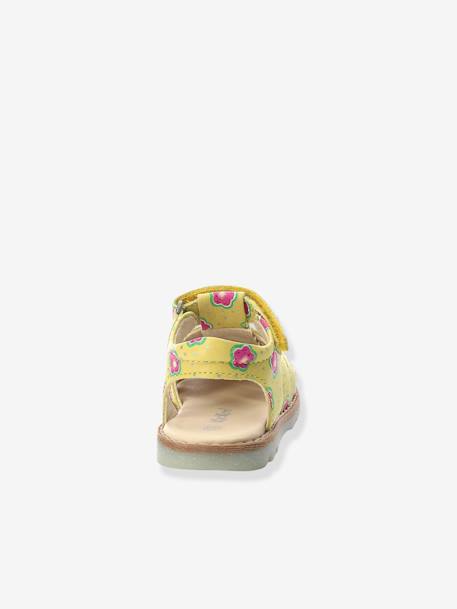 Sandales cuir bébé Nonosti Iconique Nonorally JAUNE FLOWER 4 - vertbaudet enfant 