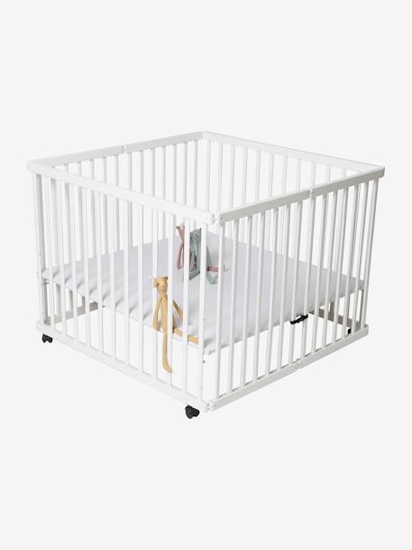 Parc pliant en bois blanc 2 - vertbaudet enfant 