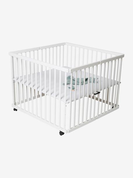 Parc pliant en bois blanc 1 - vertbaudet enfant 
