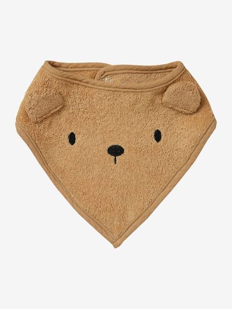 Lot de 3 bavoirs bandanas en éponge et gaze de coton caramel 4 - vertbaudet enfant 