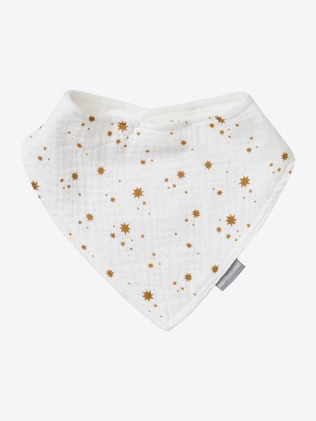 Lot de 3 bavoirs bandanas en éponge et gaze de coton caramel 2 - vertbaudet enfant 