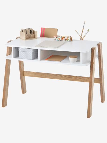 Bureau maternelle ARCHITEKT blanc/bois 8 - vertbaudet enfant 