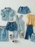 Short bébé fille paperbag avec ceinture imprimée denim bleached 5 - vertbaudet enfant 