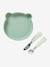 Coffret repas en silicone Ours caramel+hellgrün 5 - vertbaudet enfant 