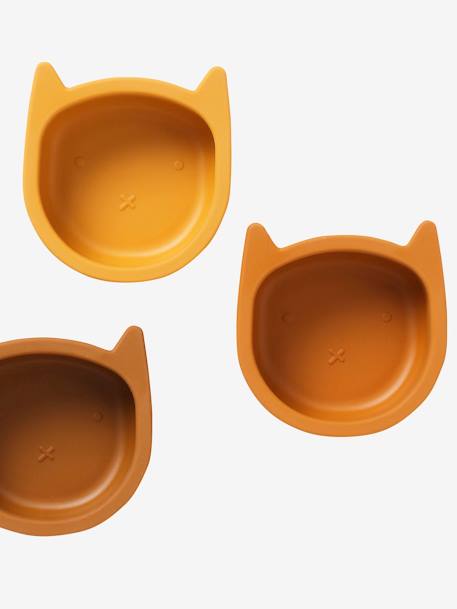 Lot de 3 bols en silicone Chat lot caramel+lot vert 4 - vertbaudet enfant 