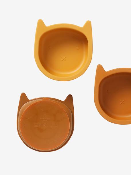 Lot de 3 bols en silicone Chat lot caramel+lot vert 5 - vertbaudet enfant 
