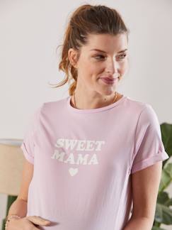 Vêtements de grossesse-Allaitement-T-shirt à message grossesse et allaitement en coton bio