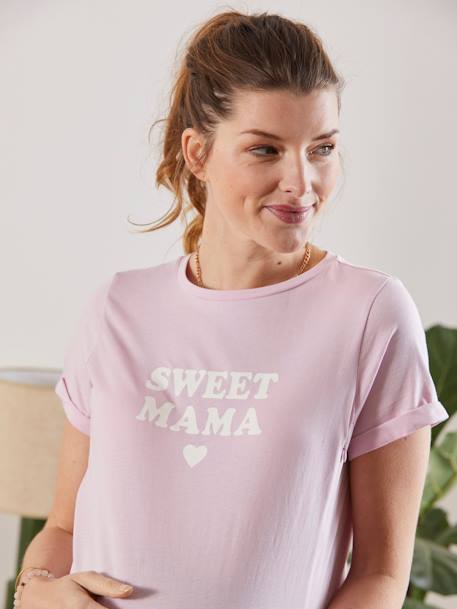 T-shirt à message grossesse et allaitement en coton bio Parme 1 - vertbaudet enfant 