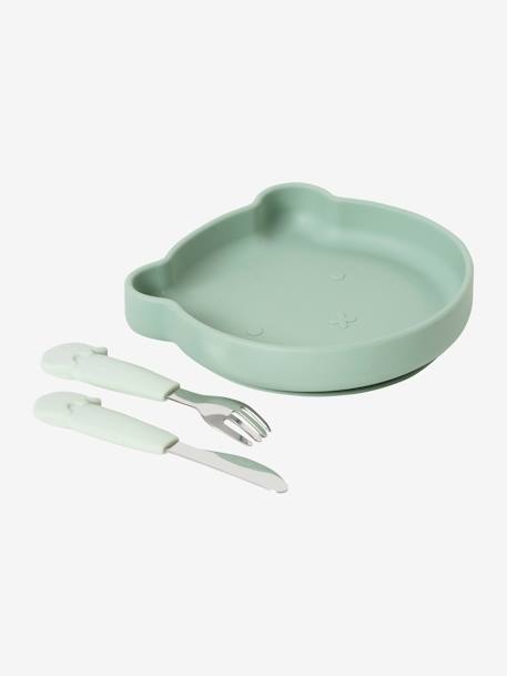 Coffret repas en silicone Ours caramel+hellgrün 8 - vertbaudet enfant 
