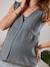 Blouse de grossesse et d'allaitement gaze de coton BLANC CLAIR IMPRIME+VERT MOYEN UNI AVEC DECOR 9 - vertbaudet enfant 