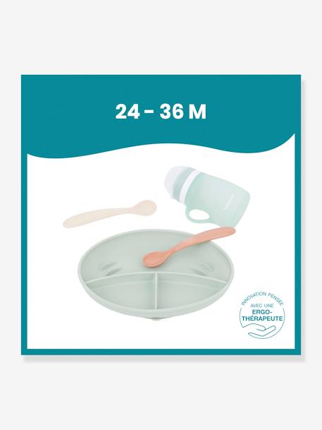 Kit repas silicone BABYMOOV Grow’Isy vert/terracotta 4 - vertbaudet enfant 