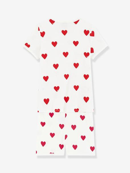 Pyjacourt coeur fille manches courtes en coton bio motif coeurs 4 - vertbaudet enfant 