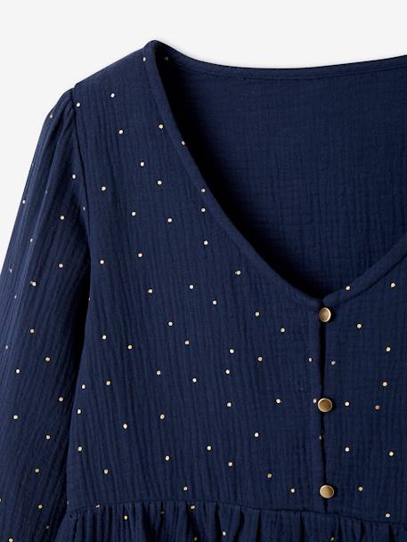 Blouse de grossesse et d'allaitement gaze de coton Bleu 7 - vertbaudet enfant 