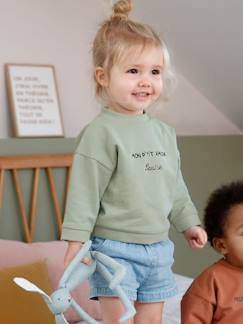 Vêtements bébé et enfants à personnaliser-Sweat à message bébé personnalisable