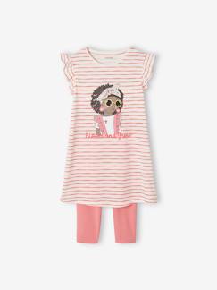Fille-Pyjama, surpyjama-Chemise de nuit + legging court Oeko Tex®