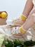 Baskets scratchées fille collection maternelle fleurs jaunes+rose fleuri 7 - vertbaudet enfant 