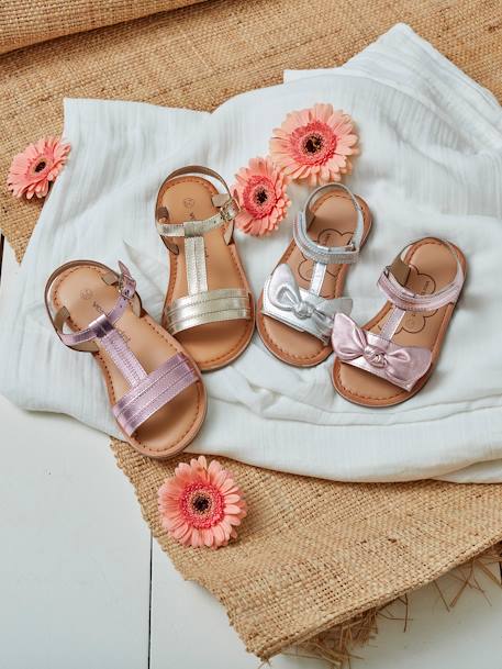 Sandales cuir fille Light gold+marron+marron imprimé 7 - vertbaudet enfant 
