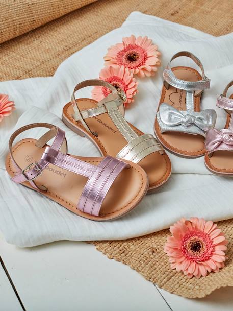 Sandales cuir fille Light gold+marron+marron imprimé 9 - vertbaudet enfant 