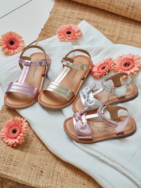 Sandales cuir fille Light gold+marron+marron imprimé 8 - vertbaudet enfant 
