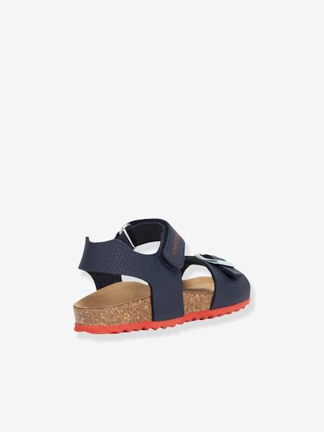 Sandales J GHITA BOY bleu+marron+NAVY RED 16 - vertbaudet enfant 