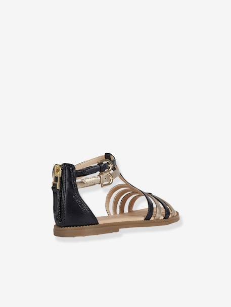 Sandales J SANDALE KARLY FILL BLACK PLATINIUM+CARAMEL 4 - vertbaudet enfant 