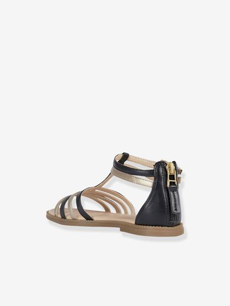 Sandales J SANDALE KARLY FILL BLACK PLATINIUM+CARAMEL 3 - vertbaudet enfant 