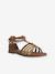 Sandales J SANDALE KARLY FILL BLACK PLATINIUM+CARAMEL 8 - vertbaudet enfant 