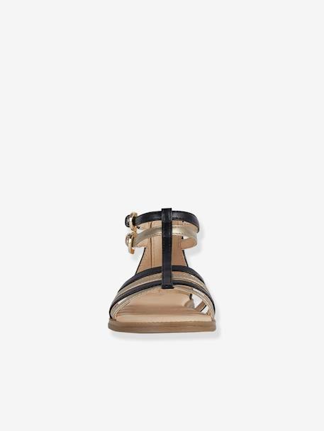 Sandales J SANDALE KARLY FILL BLACK PLATINIUM+CARAMEL 7 - vertbaudet enfant 