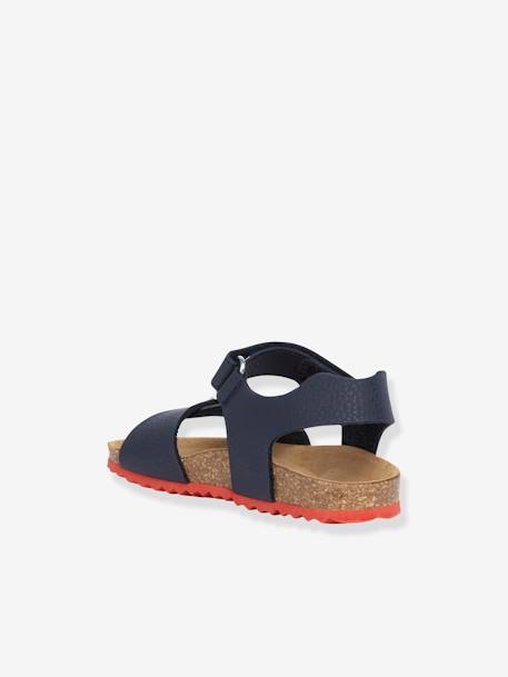 Sandales J GHITA BOY bleu+marron+NAVY RED 15 - vertbaudet enfant 