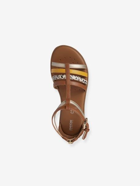 Sandales J SANDALE KARLY FILL BLACK PLATINIUM+CARAMEL 12 - vertbaudet enfant 