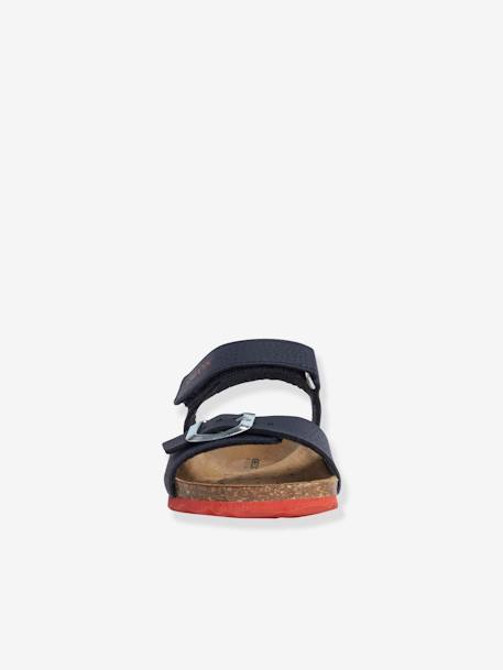 Sandales J GHITA BOY bleu+marron+NAVY RED 19 - vertbaudet enfant 