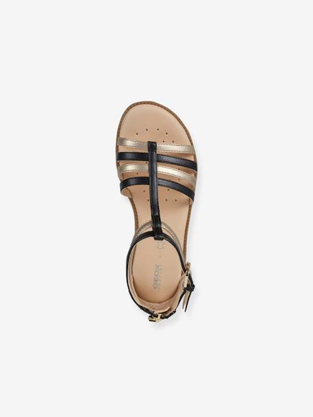 Sandales J SANDALE KARLY FILL BLACK PLATINIUM+CARAMEL 5 - vertbaudet enfant 