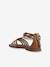 Sandales J SANDALE KARLY FILL BLACK PLATINIUM+CARAMEL 10 - vertbaudet enfant 