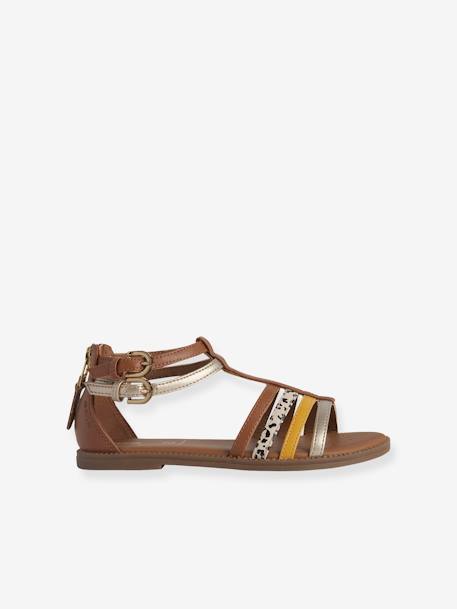 Sandales J SANDALE KARLY FILL BLACK PLATINIUM+CARAMEL 9 - vertbaudet enfant 