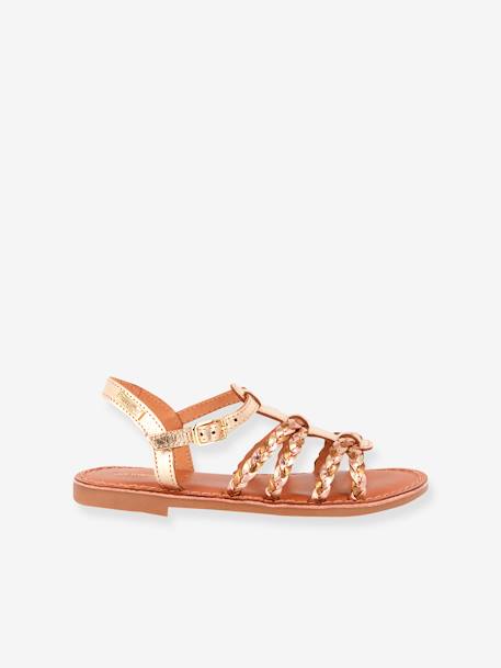 Sandales cuir fille Baia PAR M. BELARBI or/multi 1 - vertbaudet enfant 