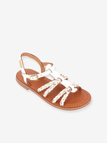 Sandales cuir fille Baia PAR M. BELARBI blanc/multi+or/multi 3 - vertbaudet enfant 
