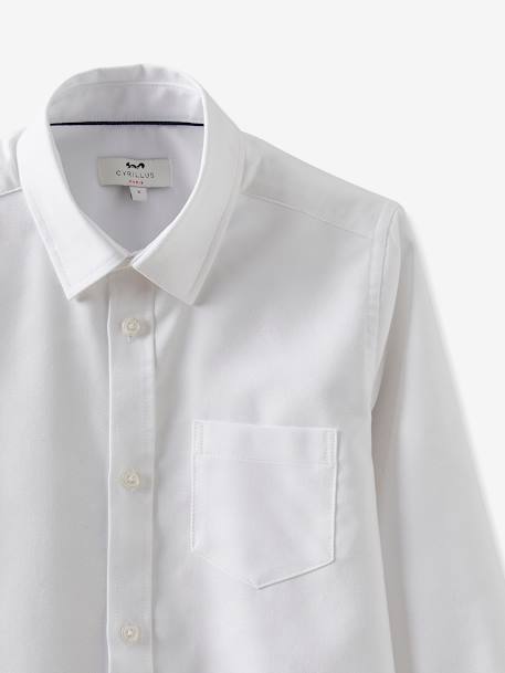 Chemise oxford garçon Blanc 3 - vertbaudet enfant 