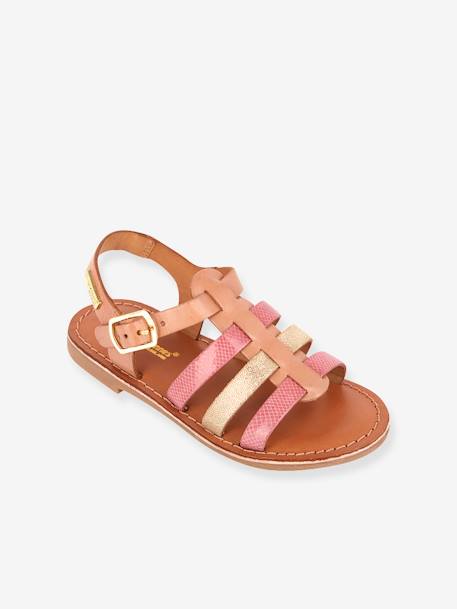 Sandales cuir fille Bobbie LES TROPEZIENNES® PAR M. BELARBI rose/or 3 - vertbaudet enfant 