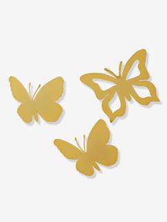 Linge de maison et décoration-Décoration-Lot de 3 papillons en laiton