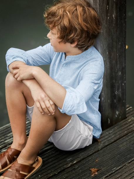 Chemise - Collection Fêtes et Mariages Rayé bleu/blanc 5 - vertbaudet enfant 